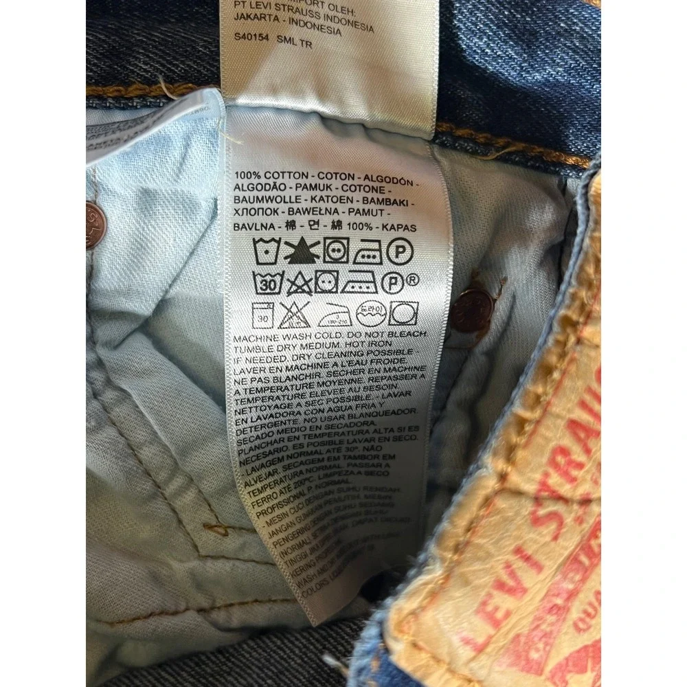 Levis 501 Original Fit Mens Blue Straight Leg Denim Jeans 32x33 Medium Wash
